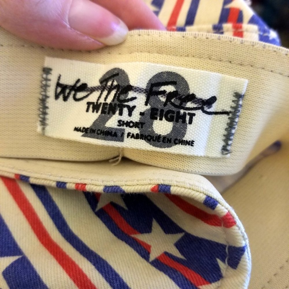 LAST PAIR !  Free People Stars Pants Penny Stripe Jeans American Flag USA - Picture 10 of 14